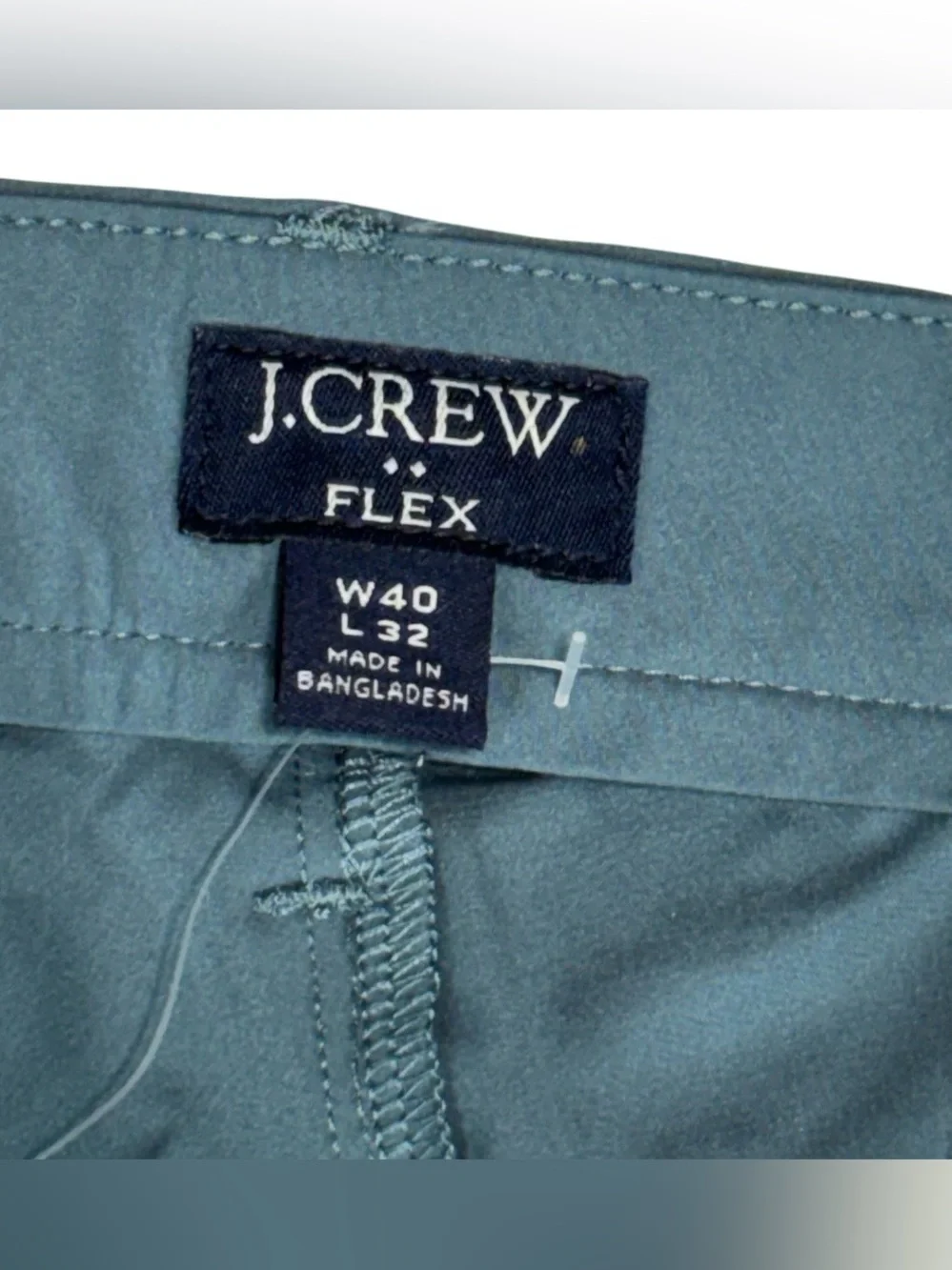 J.Crew Flex Slim Fit Tech Pants Mens 40x32 Blue Stretch Breathable Chino AA712